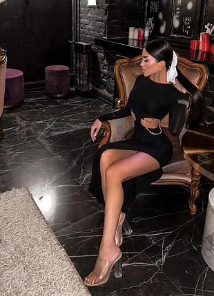🥰платье с разрезом на ножке 🔥😻