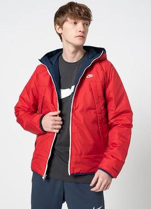 Двусторонняя куртка с капюшоном nike sportswear therma-fit1 фото