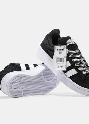 Женские кроссовки adidas campus black white 36-37-38-39-40