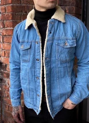 Джинсовка утепленная синяя
