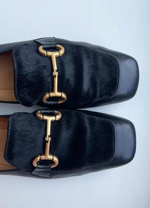 Кожаные лоферы mara bini 40 р. мокасины туфли премиум люкс в стиле gucci5 фото