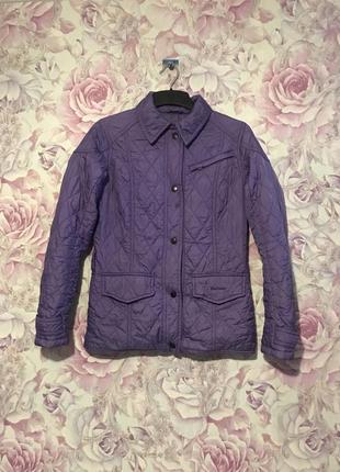 Стёганная фиолетовая куртка barbour xs