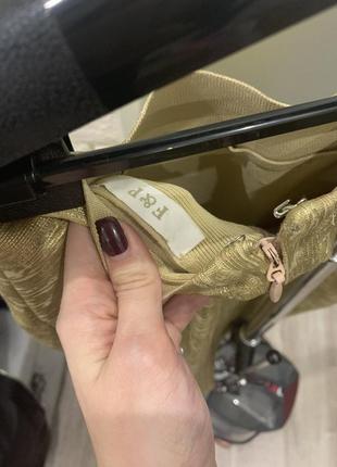 Спідниця бандажна золото блиск висока посадка4 фото