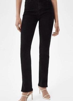 Новые джинсы бершка. черные. высокая талия. 38 размер2 фото