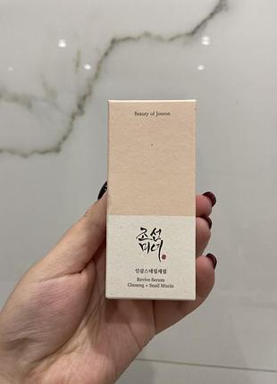 Beauty of joseon revive serum : ginseng+snail mucin – відновлююча сироватка з женьшенем і муцином равлика 30 мл