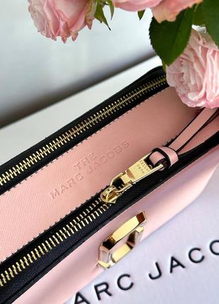 Женская сумка кросс боди розовая пудра бренда marc jacobs   люкс коробка2 фото