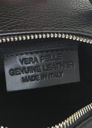 Кожаная итальянская сумка кросс боди вра пелле сумка через плечо в натуральной коже2 фото