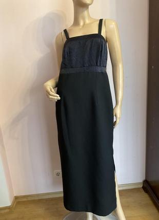 Черное длинное вечернее платье/l/brend hand made