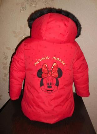 Куртка *disney* с minni, зима, 3-4 года ( 98-104 см)1 фото