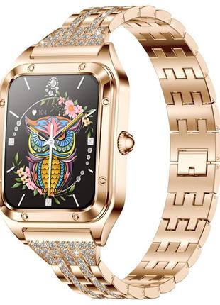 Женские смарт часы uwatch flower new gold