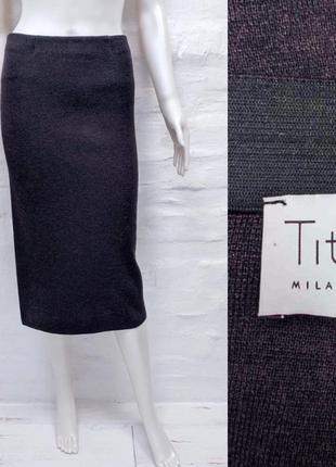 Titi milano italy итальянская силуэтная юбка из трикотажной шерсти