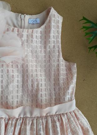 Праздничное розовое платье на 6-7 лет с пышной юбкой5 фото