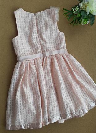 Праздничное розовое платье на 6-7 лет с пышной юбкой6 фото