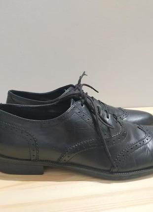 Черные кожаные броги vagabond, туфли ботинки на шнурках дерби3 фото