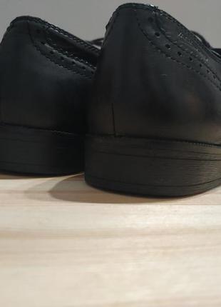Чорні шкіряні броги vagabond, туфлі черевики на шнурках дербі5 фото