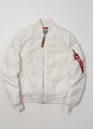 Alpha industries ma-1 vf 59 ladies bomber jacket white женский бомбер