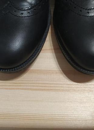 Чорні шкіряні броги vagabond, туфлі черевики на шнурках дербі7 фото
