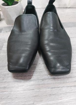 Туфлі лофери massimo dutti чорні шкіра дуже якісна9 фото