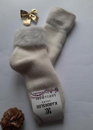 Шерстяные с пушистым отворотом очень теплые носки kardesler туречна1 фото