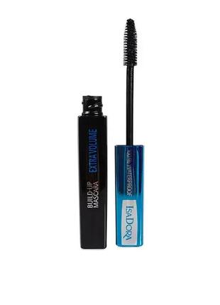 Тушь для ресниц isadora build-up mascara extra volume 100% waterproof 20 - black (черный)