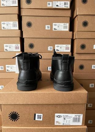 Чоловічі уггі чорні ugg neumel black leather7 фото