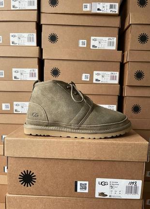 Жіночі уггі хакі замшеві ugg neumel khaki