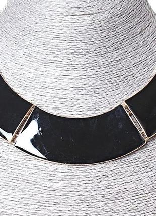 Прикраса на шию намисто кольє воріт золото чорний метал5 фото