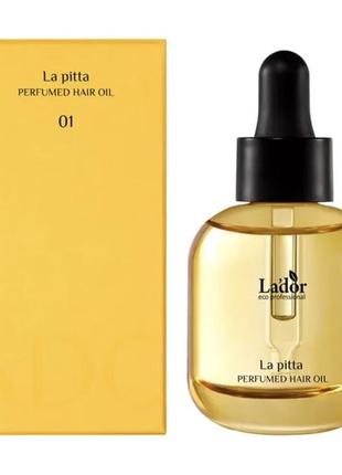 Питательное парфюмированное масло для тонких волос lador perfumed hair oil la pitta, 30 мл2 фото