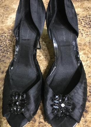 Туфли женские  черные текстиль 40р(7)3 фото