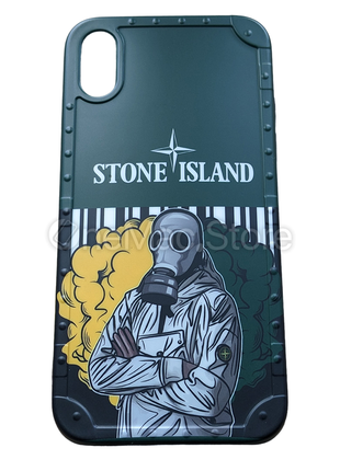 Чехол stone island для iphone xs (зеленый/green)2 фото