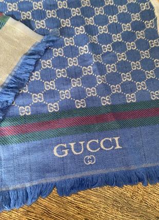 Шарф платок палантин gg gucci шарф в монограму шарф с эмблемой бренда3 фото