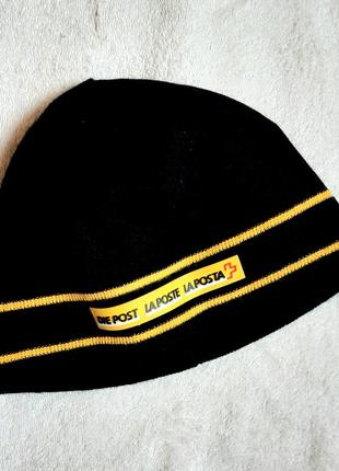 Шапка capo желто-черная теплая на флисовой подкладке2 фото