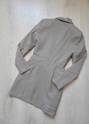 Платье пиджак клетка гусиная лапка на запах zara s m 9320/7177 фото
