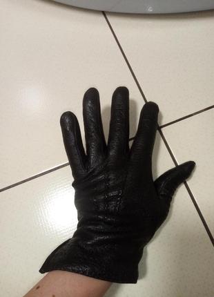Кожаные женские перчатки3 фото