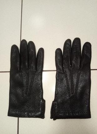 Кожаные женские перчатки1 фото