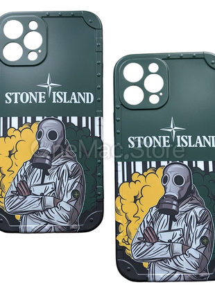 Чохол stone island для iphone 12 pro max (зелений/green)