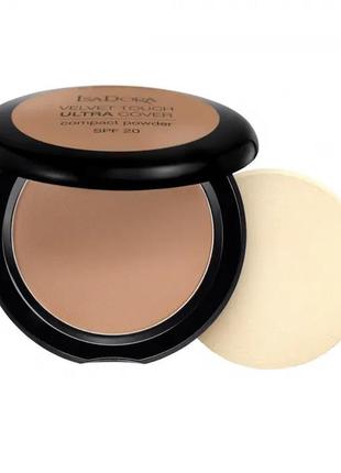 Пудра для лица isadora velvet touch ultra cover compact powder 68 - neutral almond1 фото