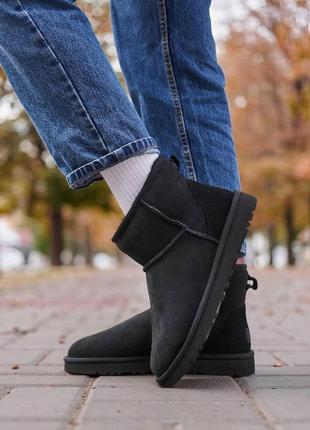 Ugg classic mini black2 фото