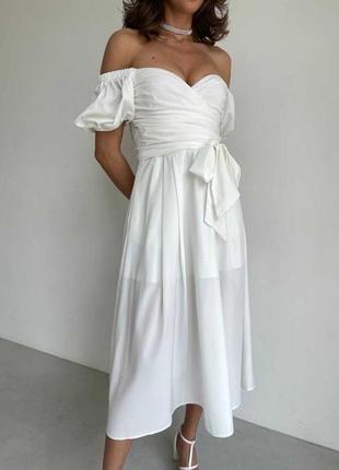 Белое платье, свадебное, размер м3 фото