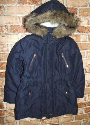 Теплая куртка пальто парка девочке 10 лет зимняя john levis1 фото