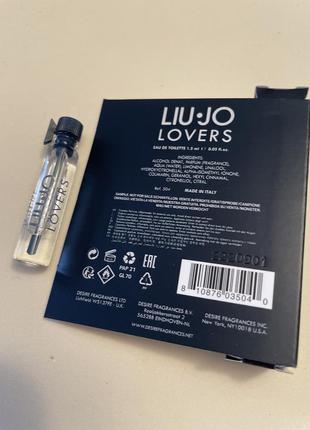 Liu jo lovers - for him - eau de toilette 1.5 ml2 фото