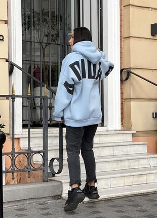 Кофта батник на флисе с капюшоном3 фото