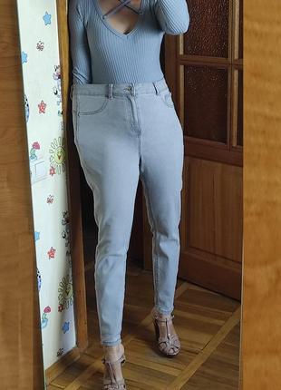 Стрейтчевые джинсы скини высокая посадка denim co большой размер10 фото
