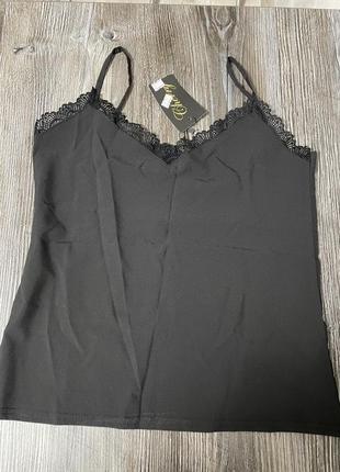 Черная майка , футболка , женская одежда4 фото