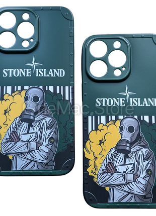 Чехол stone island для iphone 14 pro (зеленый/green)