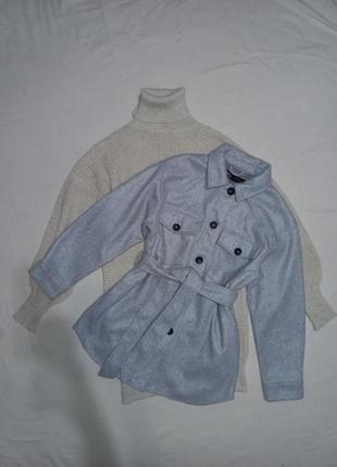Весняна куртка-полупальто,куртка-сорочка zara, оверсайз7 фото