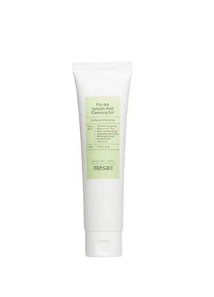 Гель для вмивання з саліциловою кислотою meisani puri-tea salicylic acid cleansing gel 150 мл1 фото