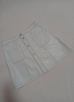 Крутевая юбка юбка трапеция из экокожи8 фото