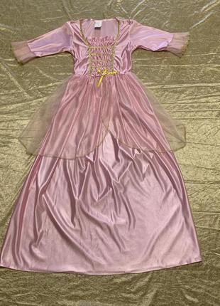 Красивое нежное карнавальное платье карнавальный костюм принцессы авроры на 7-8 лет