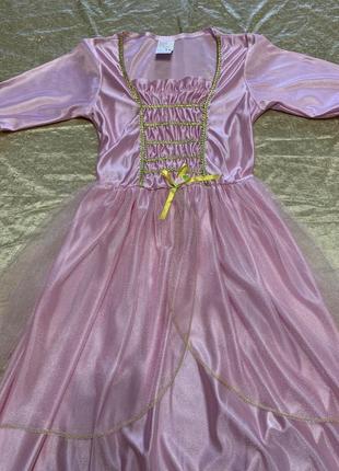 Красивое нежное карнавальное платье карнавальный костюм принцессы авроры на 7-8 лет4 фото
